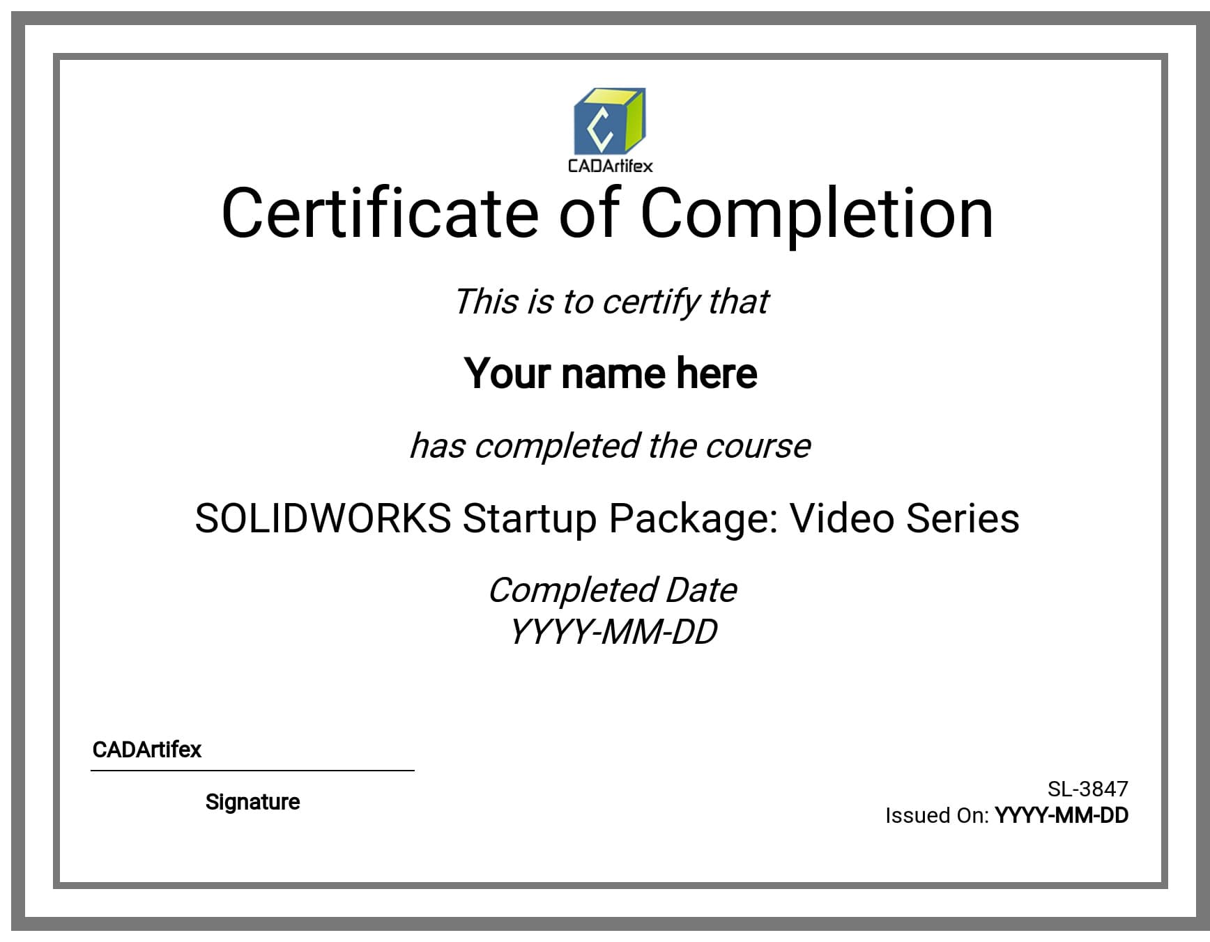 Course Certificate